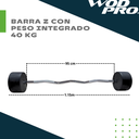 Barra Z con peso integrado 40 kg