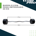 Barra Z con peso integrado 55 kg