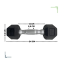 Par de mancuernas hexagonales 5 Libras Wod Pro