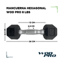 Par de mancuernas hexagonales 8 Libras Wod Pro