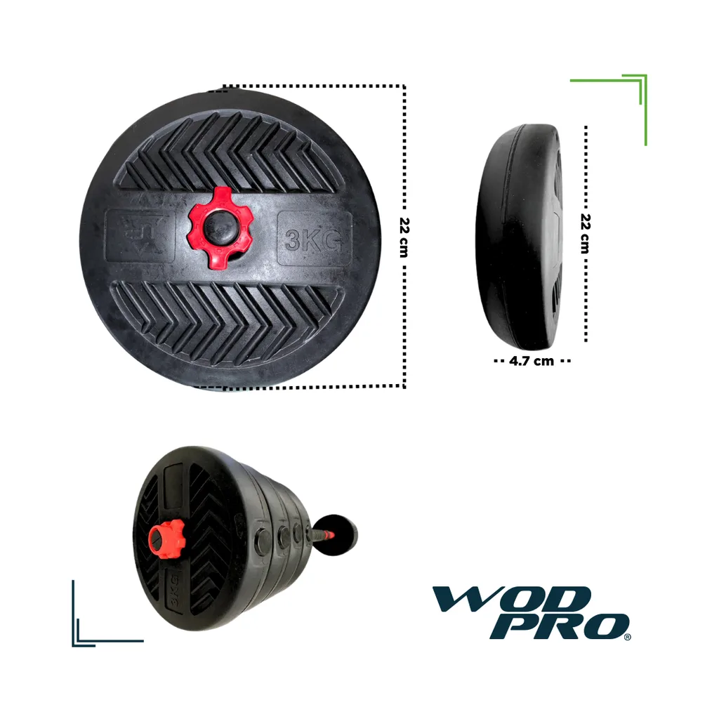 Set de pesas 50 kg ajustable Wod Pro