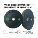 Par de Discos Bumper High Temp IronFit de 25 Lbs