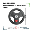 Par de Discos Recubiertos 2" IronFit de 15 kg