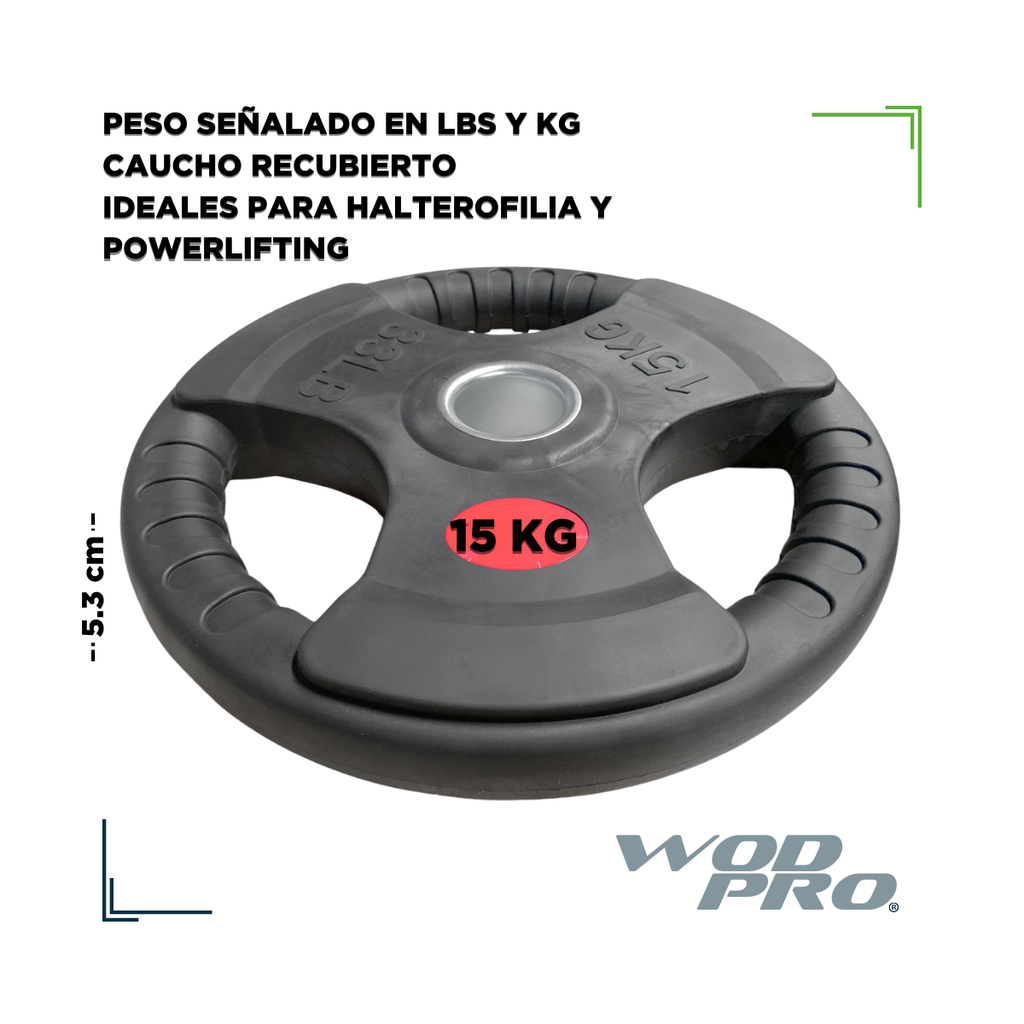 Par de Discos Recubiertos 2" IronFit de 15 kg