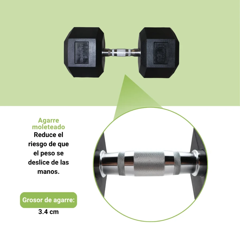Mancuernas Hexagonales IronFit 85 lb (4).webp