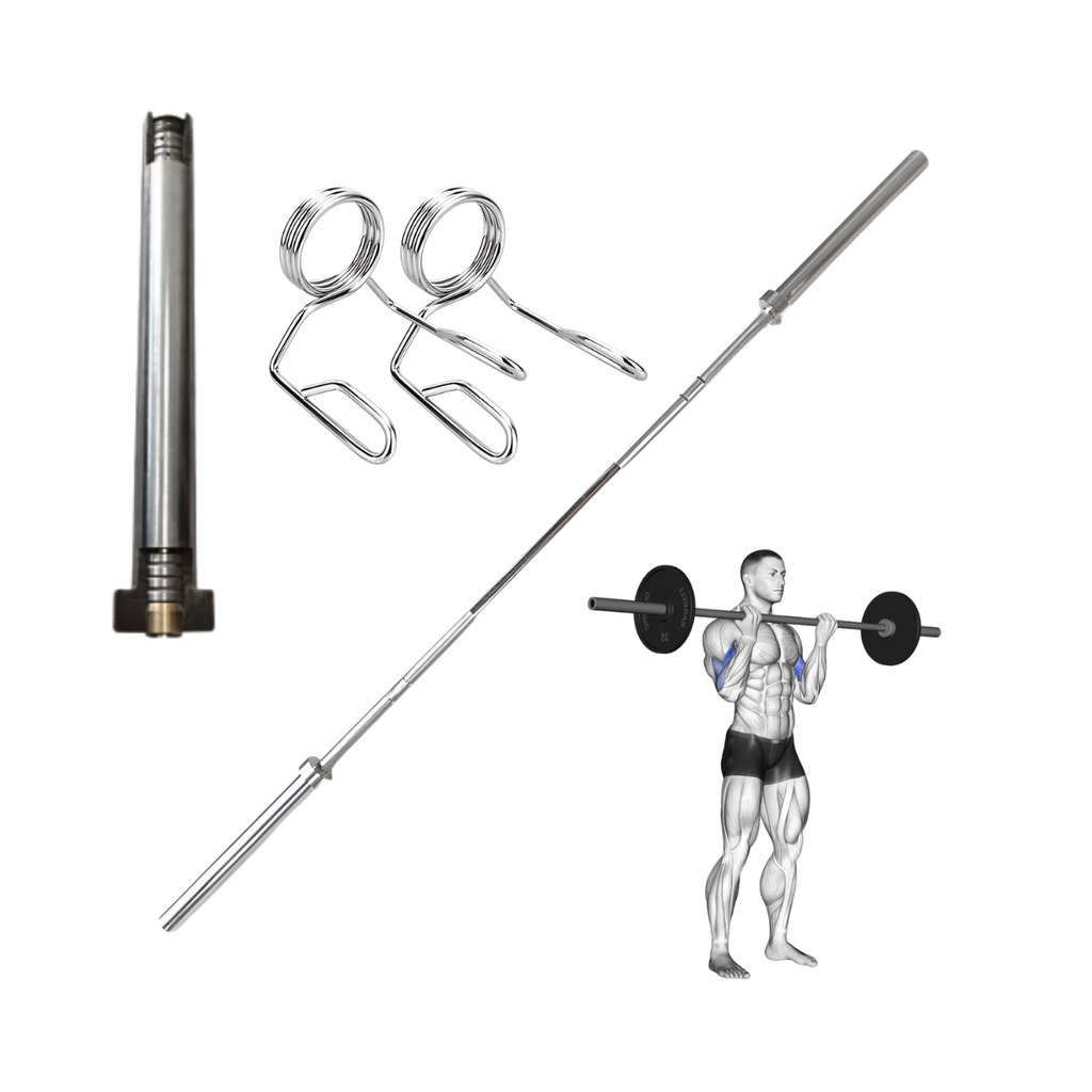 Barra Olímpica Wod Pro con rodamientos Sellada 2.2mts 20kg 1500 lb