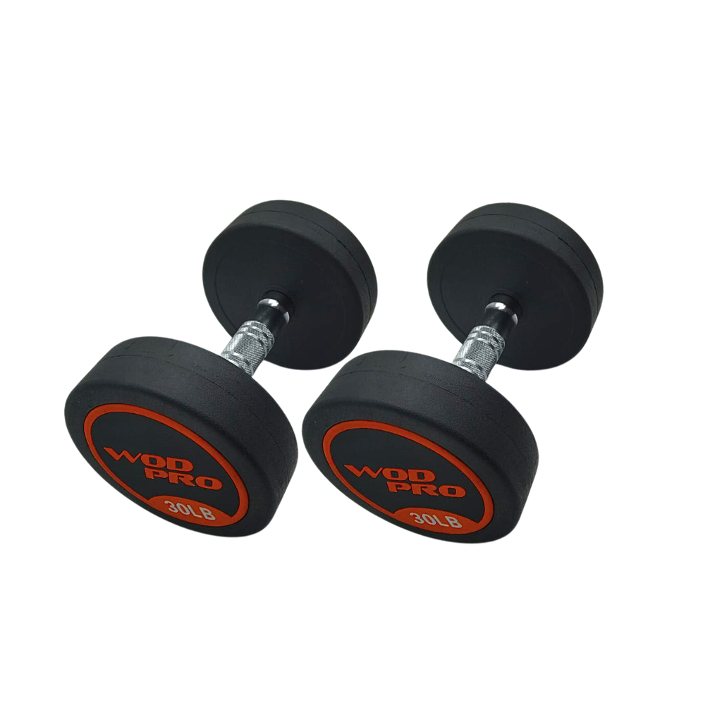 [W000022720] Par de mancuernas redondas 30 Libras Wod Pro