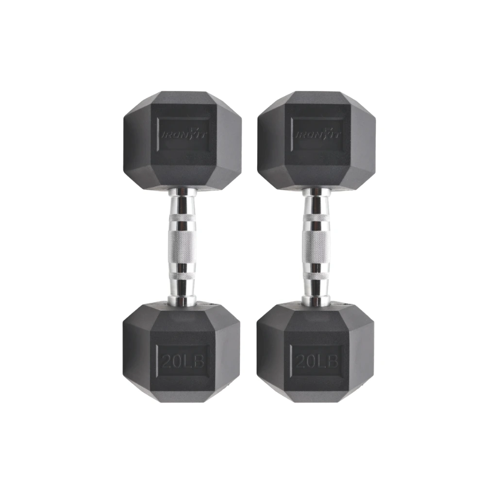 [W000027163] Par de Mancuernas Hexagonales IronFit 20 Lbs