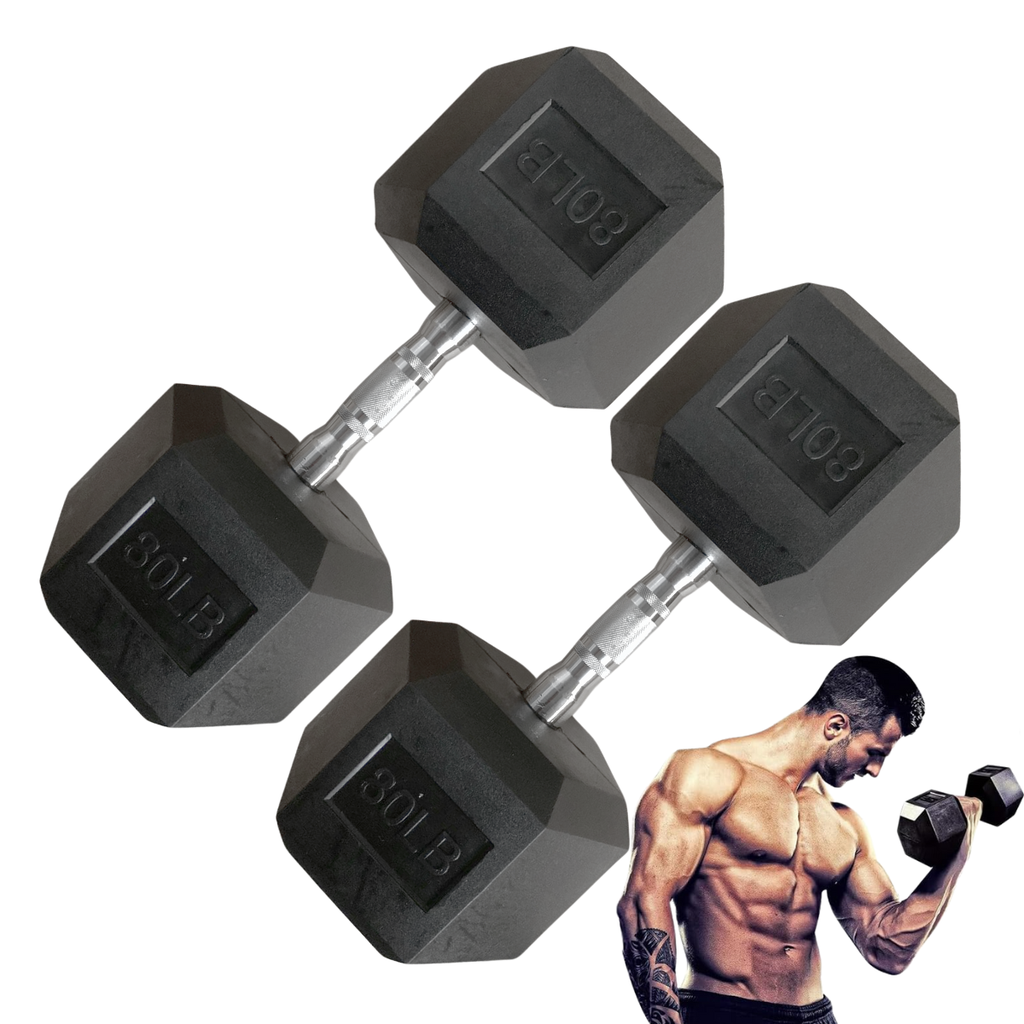 [W000027175] Par de Mancuernas Hexagonales IronFit 80 Lbs