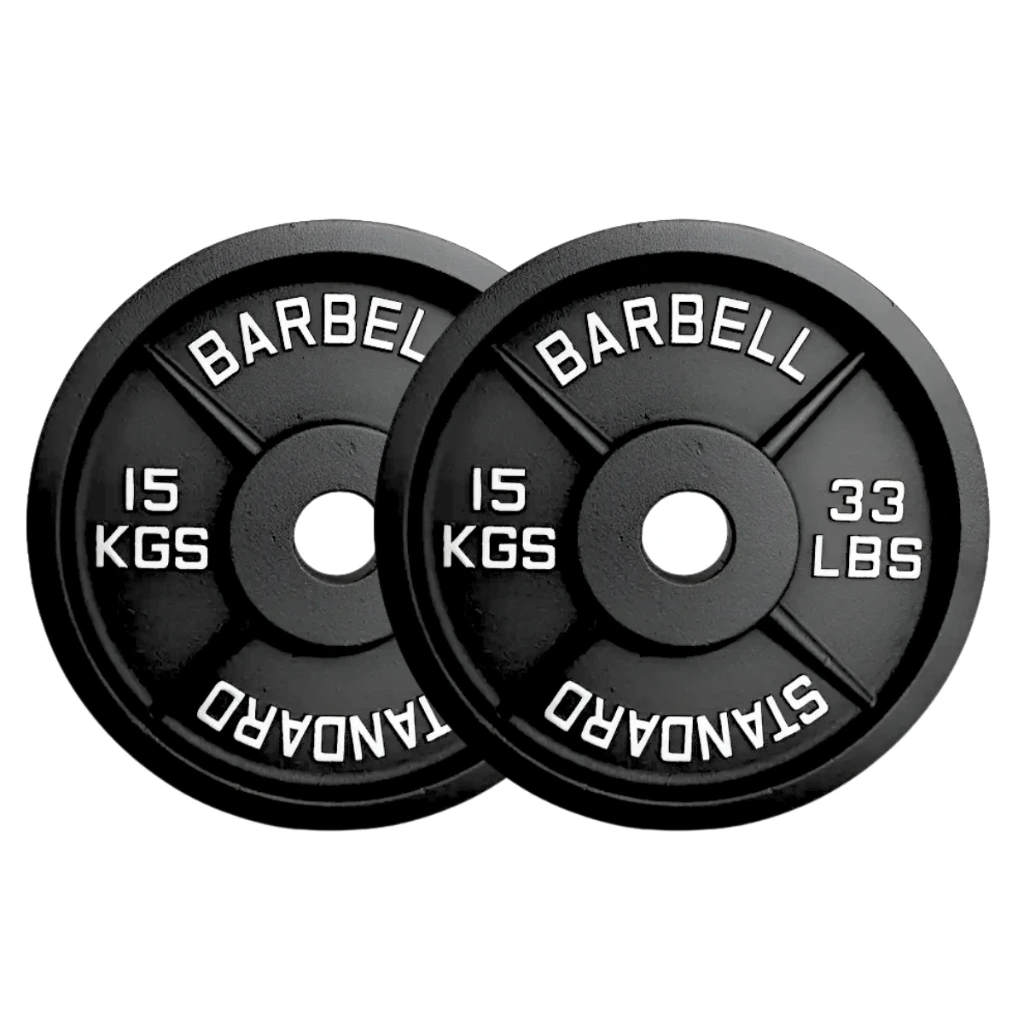 [W000027416] Par de discos de acero negro 15 kg Wod Pro