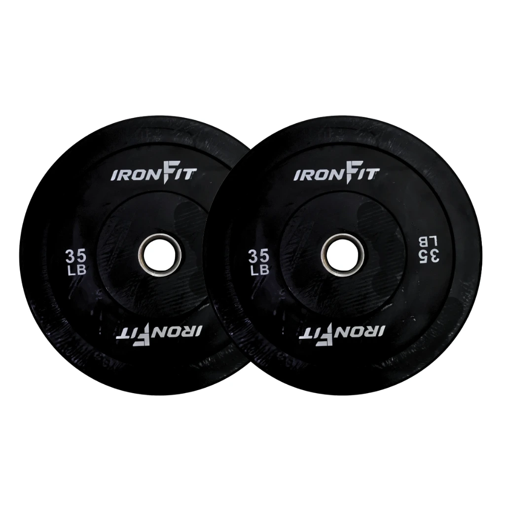 Par de Discos Bumper Rígidos IronFit de 35 Lbs