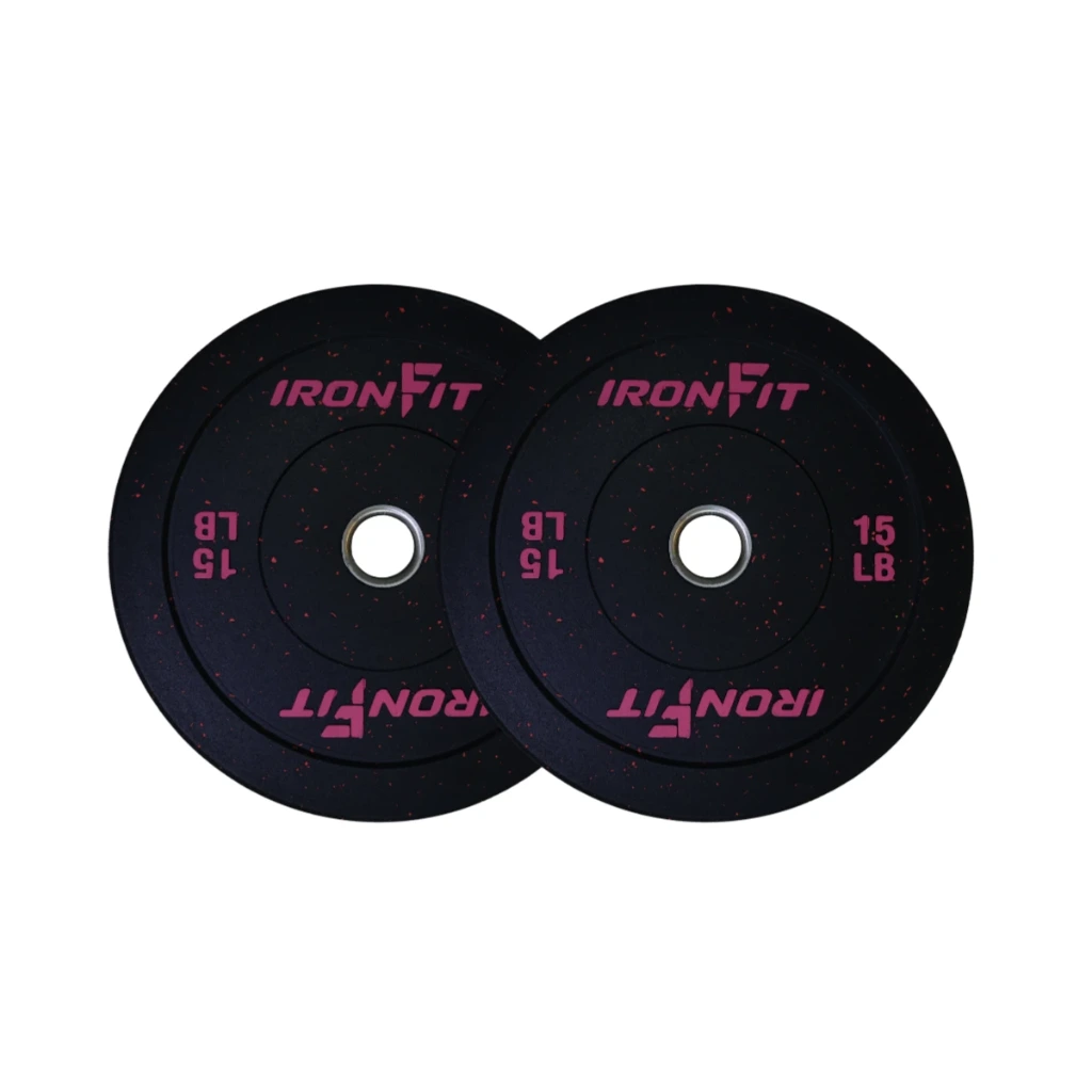 [W000027714] Par de Discos Bumper Hi Temp IronFit de 15 Lbs