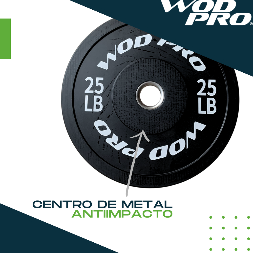 Par de bumpers rígidos 25 lb Wod Pro