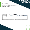Barra Wod Pro Olímpica Super Curl 1.2 m