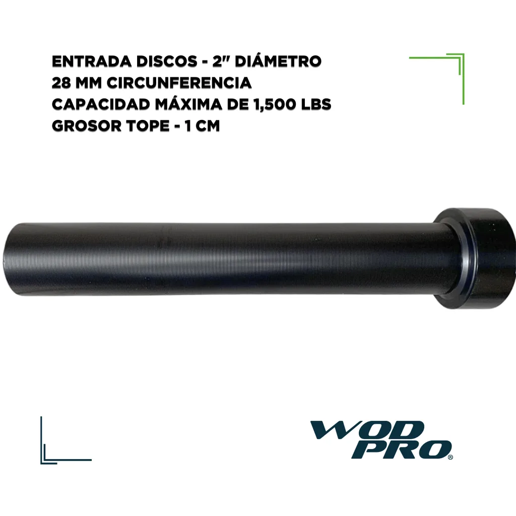 Barra Olímpica sellada 2.2 mts 1000 lb Wod Pro