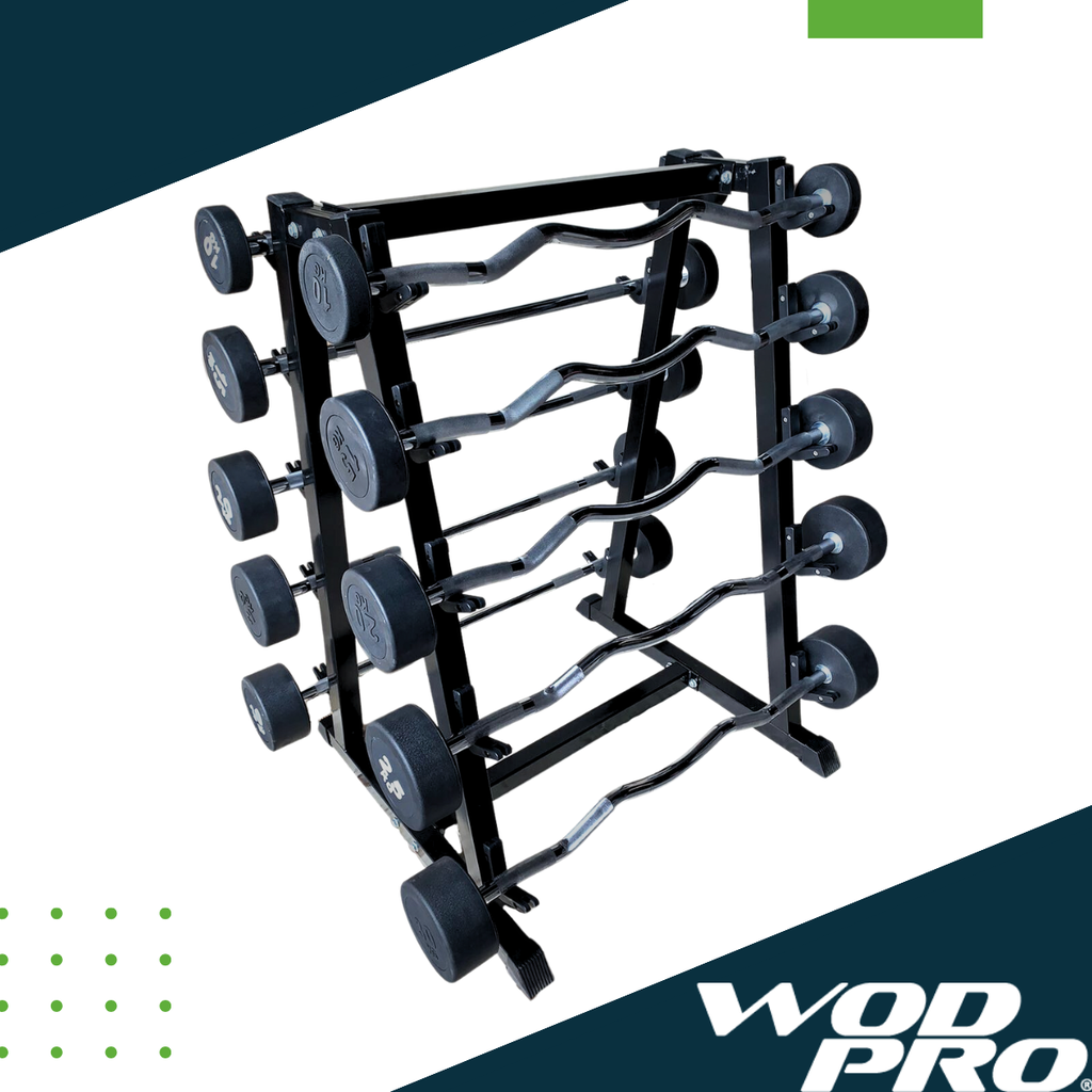 Barras de peso integrado 10 piezas con rack Wod Pro