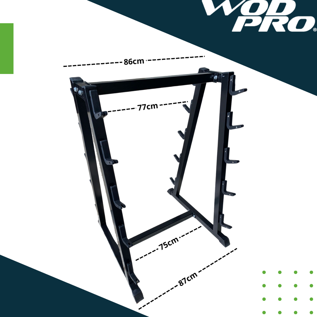 Barras de peso integrado 10 piezas con rack Wod Pro