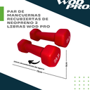 Par de mancuernas recubiertas de neopreno 2 libras Wod Pro