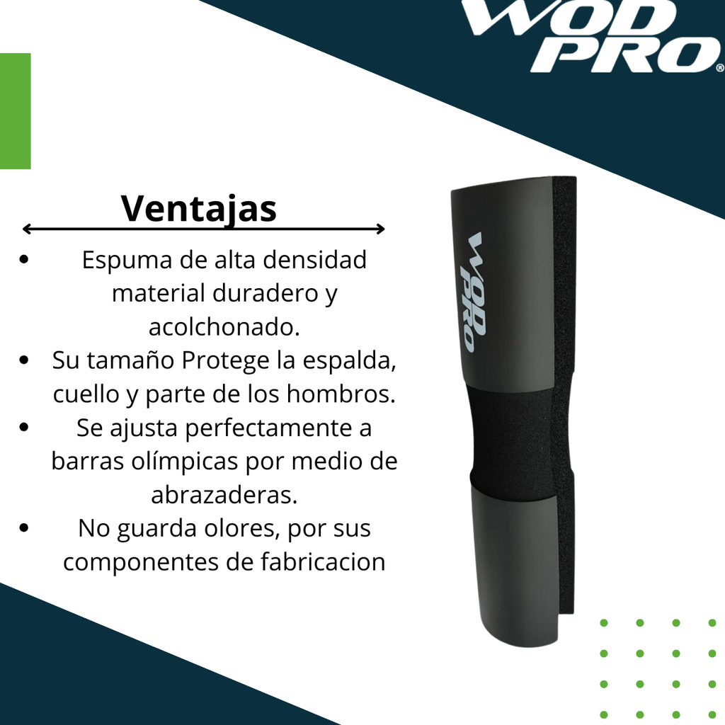 ​Protector de barra con cintillos Wod Pro