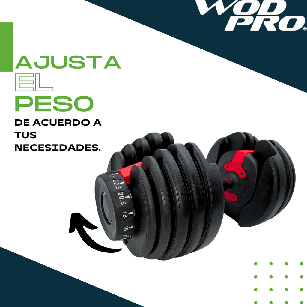 Set de mancuernas 24 kg ajustable Wod Pro