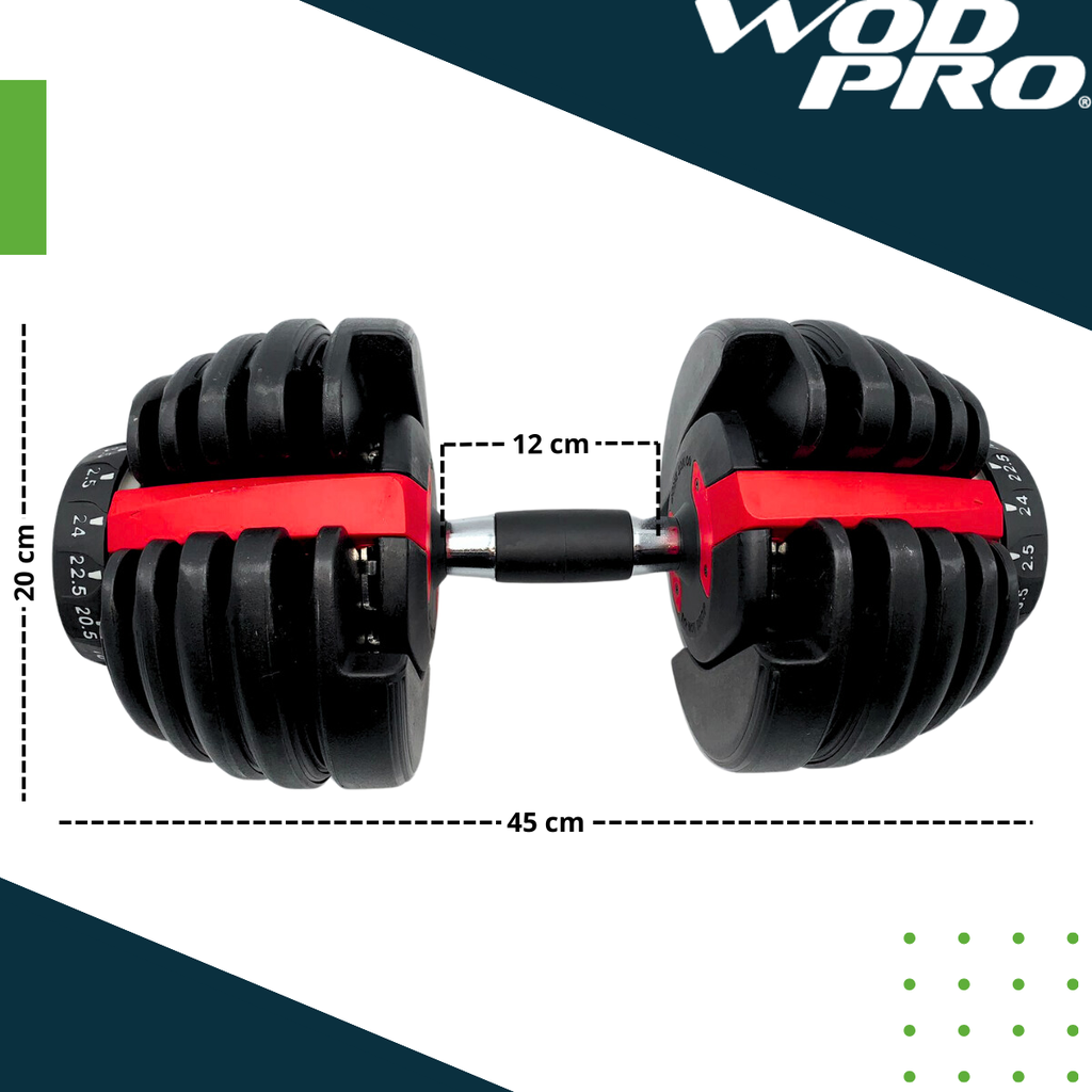 Set de mancuernas 24 kg ajustable Wod Pro