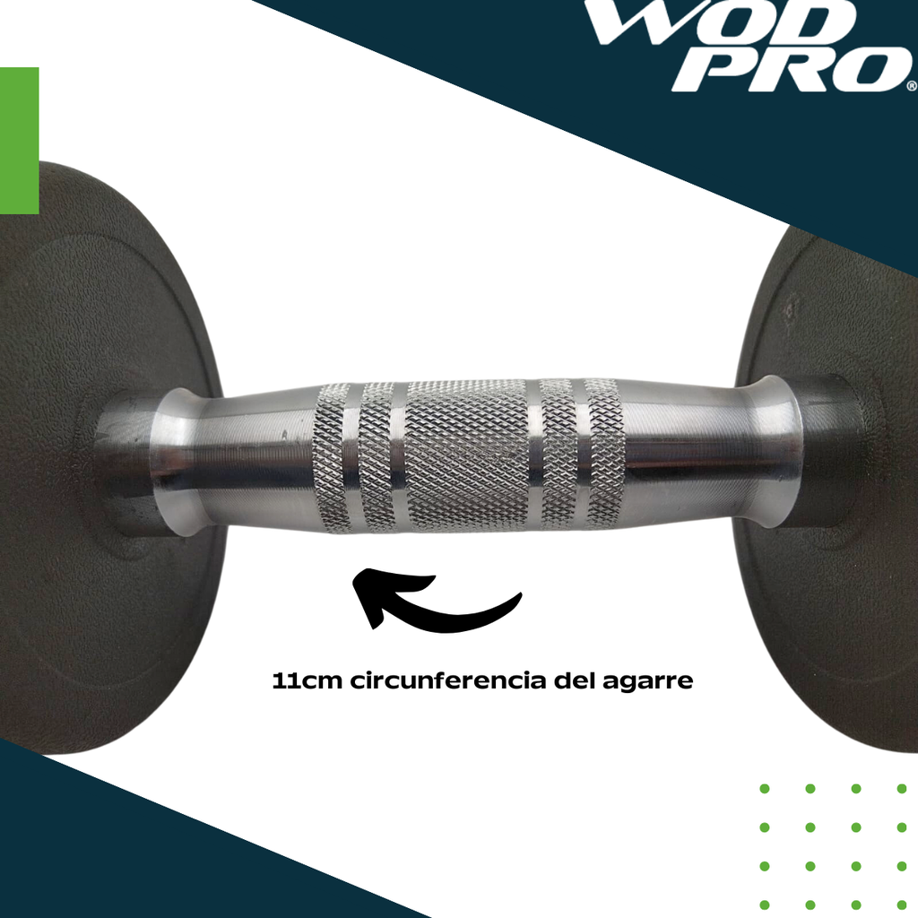 Par de mancuernas redondas 35 Libras Wod Pro