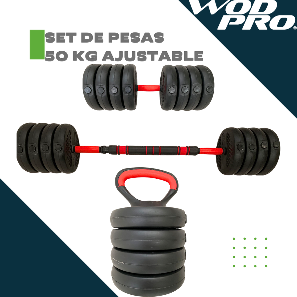 Set de pesas 50 kg ajustable Wod Pro