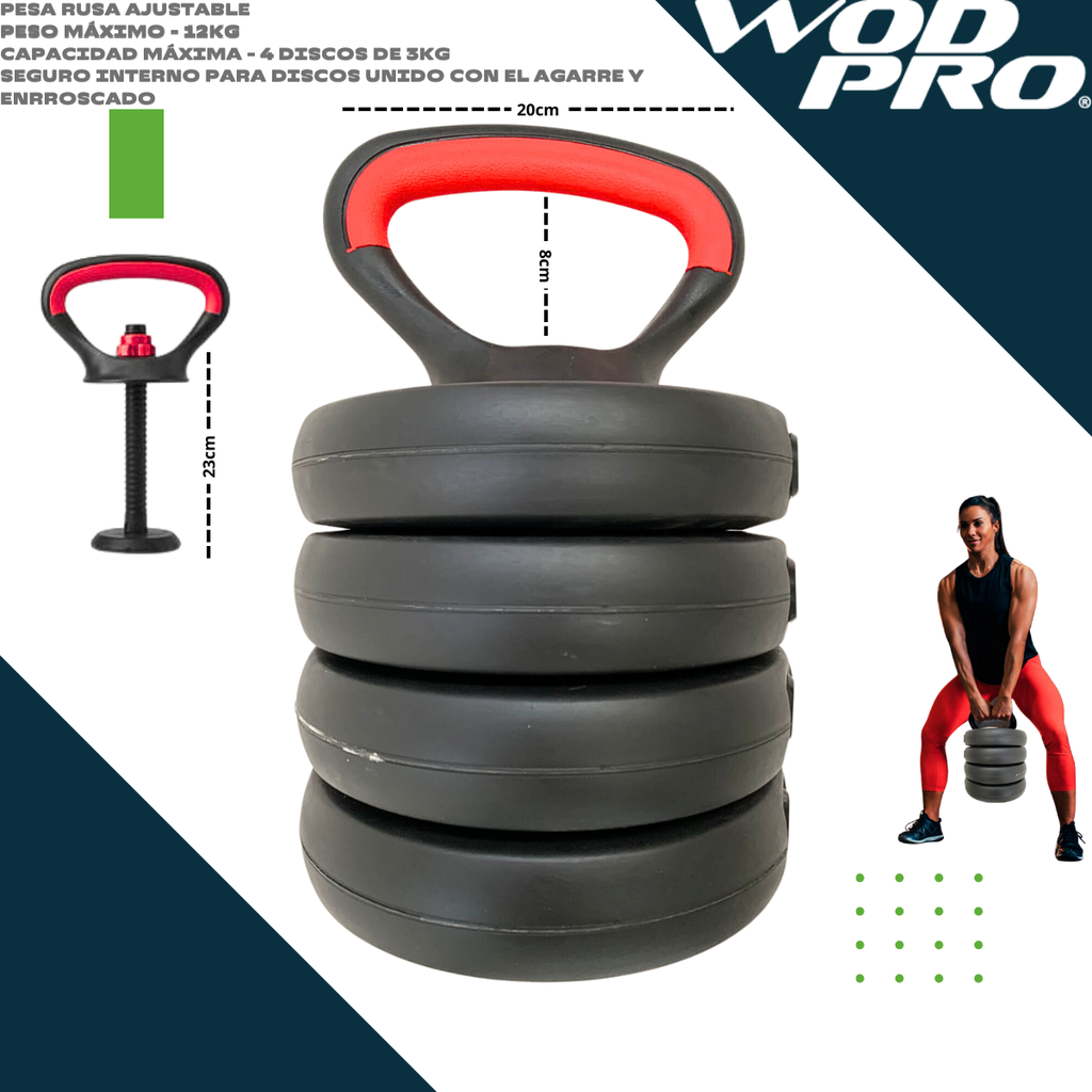 Set de pesas 50 kg ajustable Wod Pro