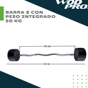 Barra Z con peso integrado 50 kg