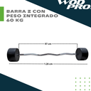 Barra Z con peso integrado 60 kg