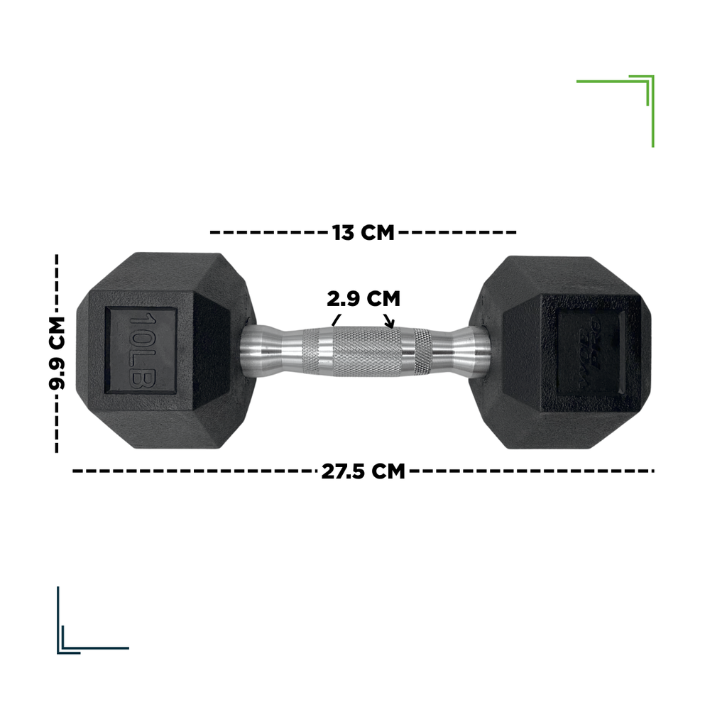 Par de mancuernas hexagonales 10 Libras Wod Pro