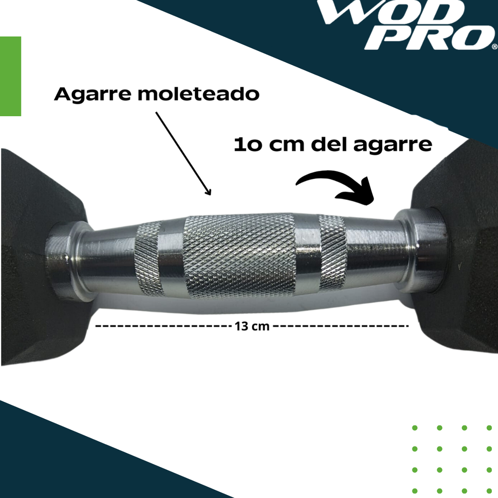 Par de mancuernas hexagonales 10 Libras Wod Pro