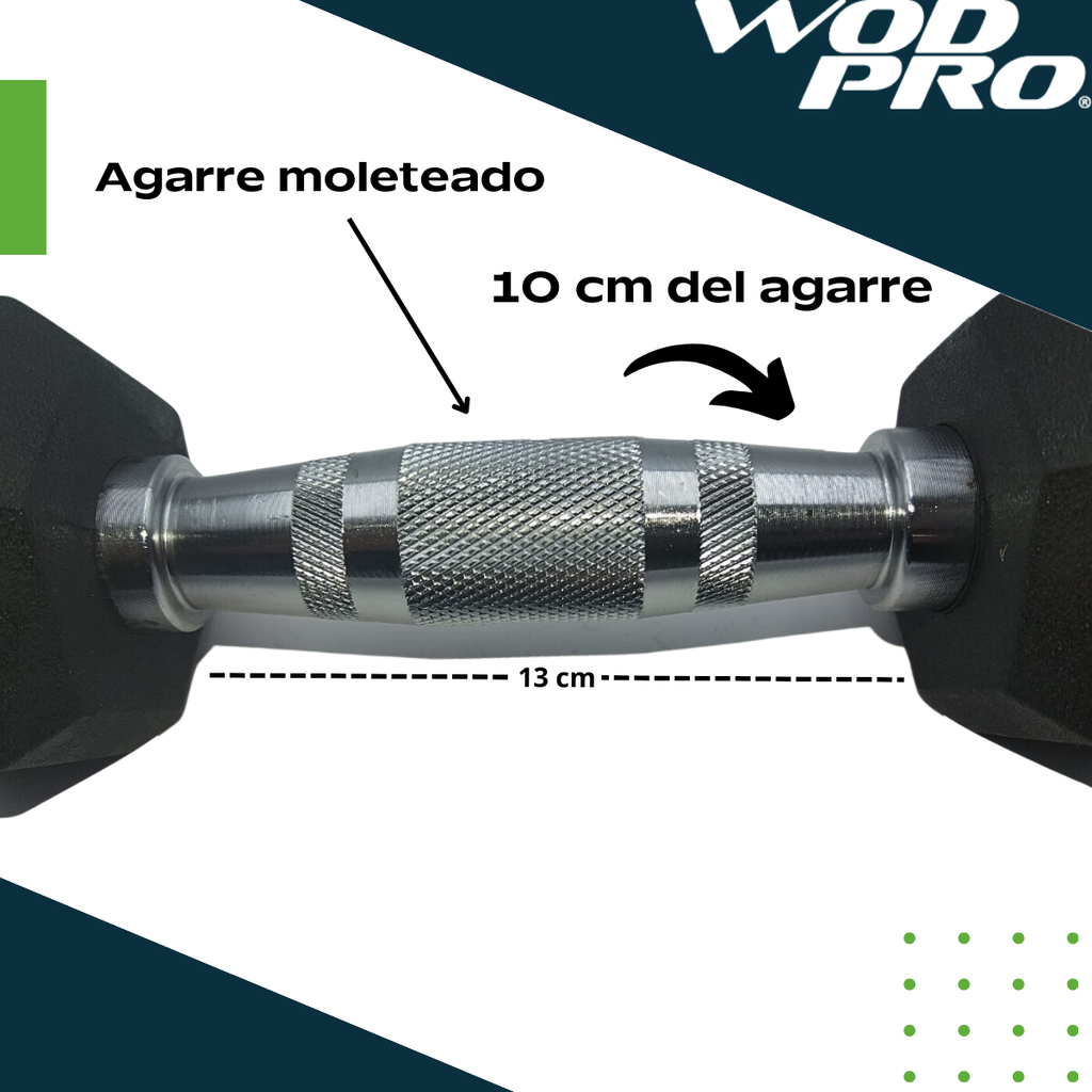 Par de mancuernas hexagonales 15 Libras Wod Pro