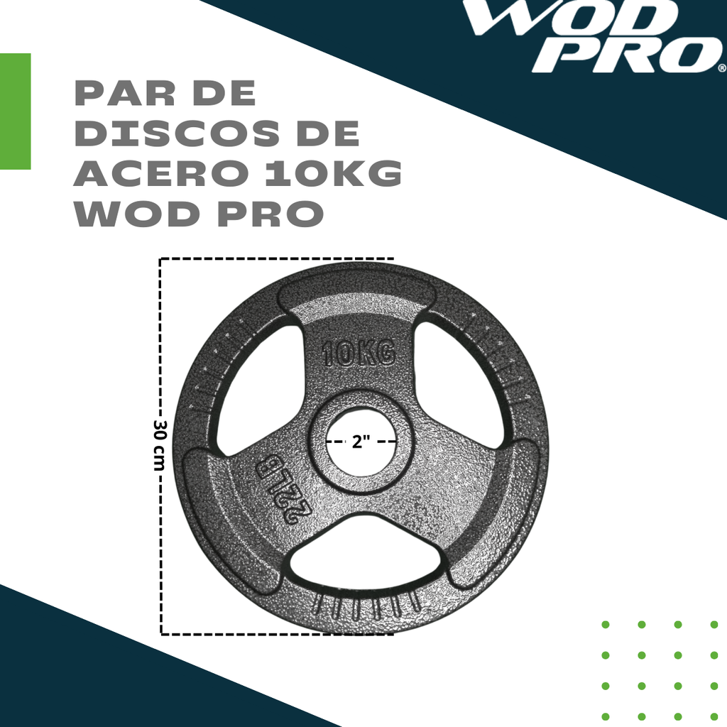 Par de discos de acero 10 kg Wod Pro