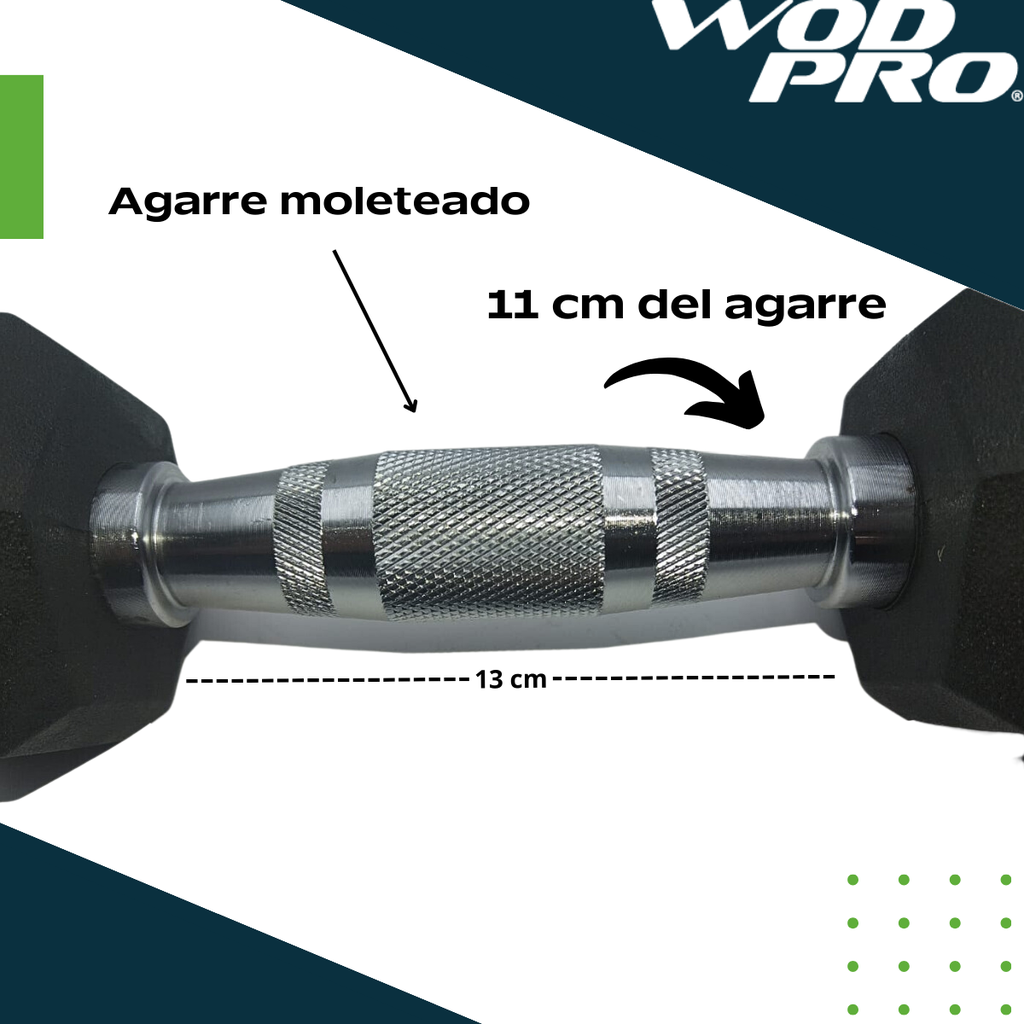 Par de mancuernas hexagonales 30 Libras Wod Pro