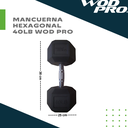 Par de mancuernas hexagonales 40 Libras Wod Pro