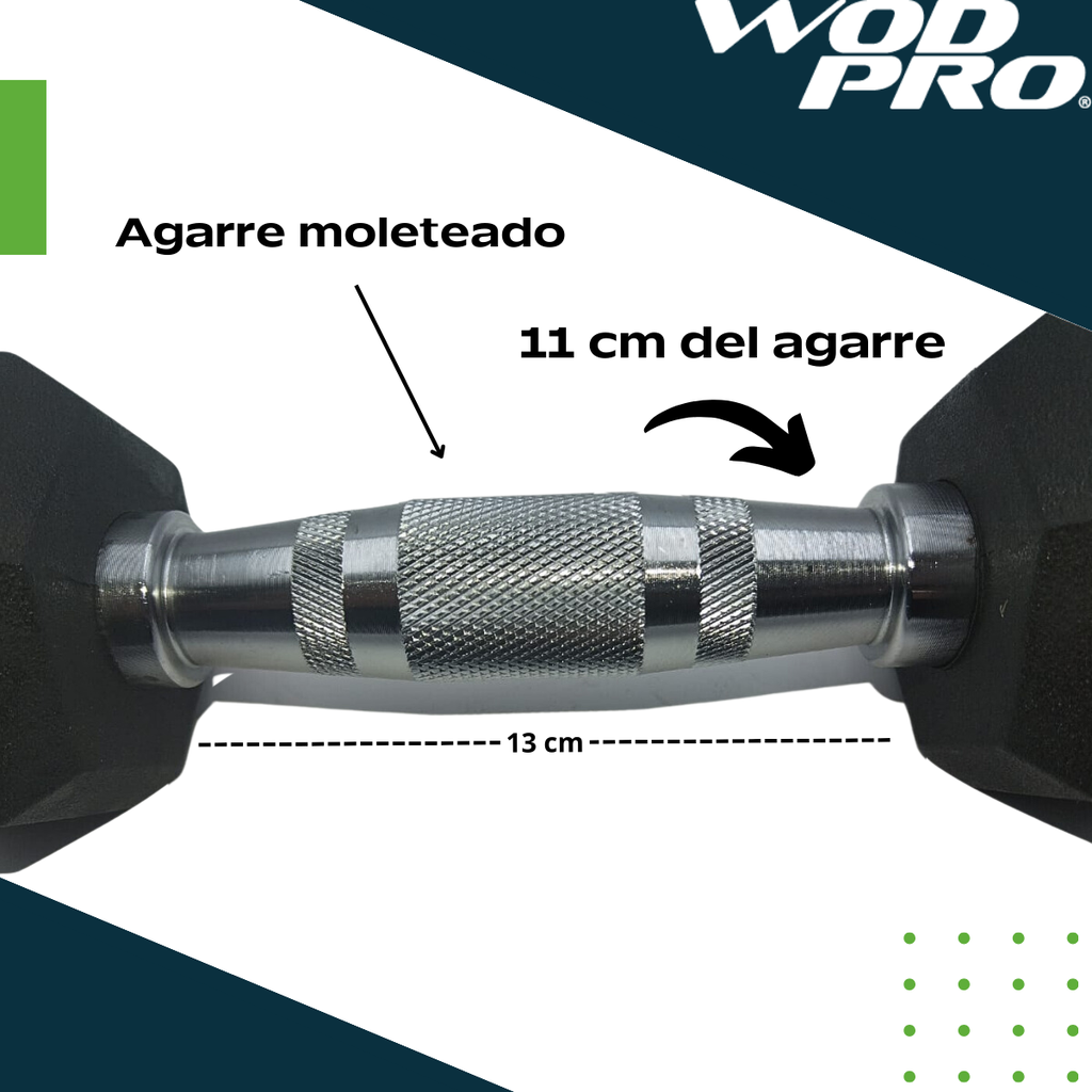 Par de mancuernas hexagonales 45 Libras Wod Pro