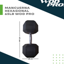 Par de mancuernas hexagonales 65 libras Wod Pro