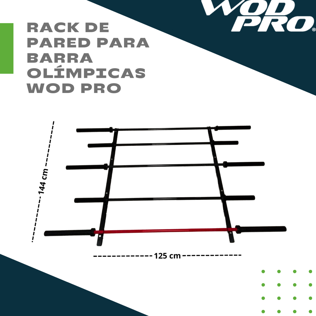 Rack de pared para barra olímpicas Wod Pro