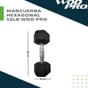 Par de mancuernas hexagonales 12 Libras Wod Pro