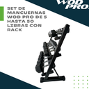 ​Set de mancuernas Wod Pro de 5 hasta 50 libras con rack