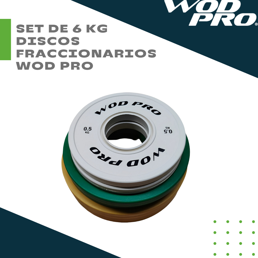 Set de 6 kg discos fraccionarios Wod Pro