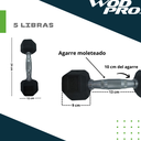 ​Set 550 libras de mancuernas hexagonales de 5 a 50 libras Wod Pro