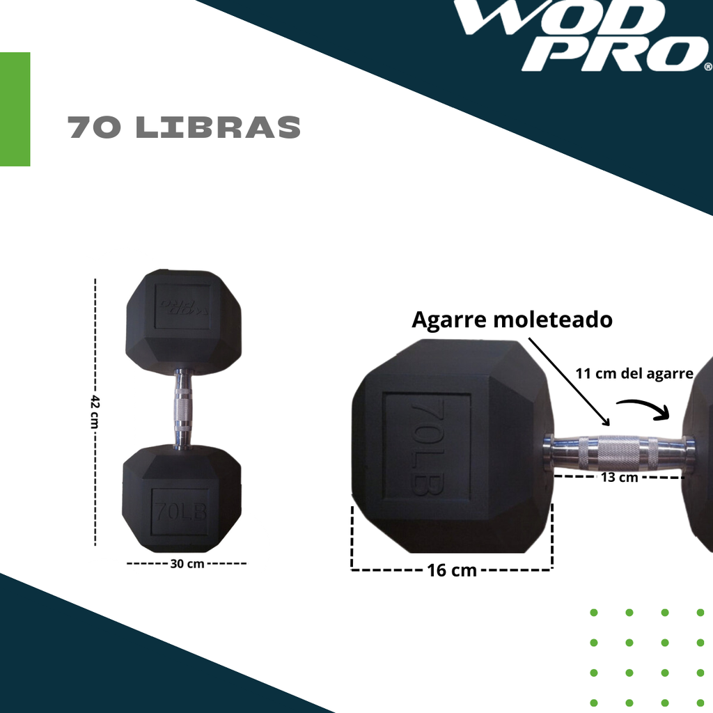 ​Set de 1360 libras de mancuernas hexagonales 5 a 80 lbs Wod Pro