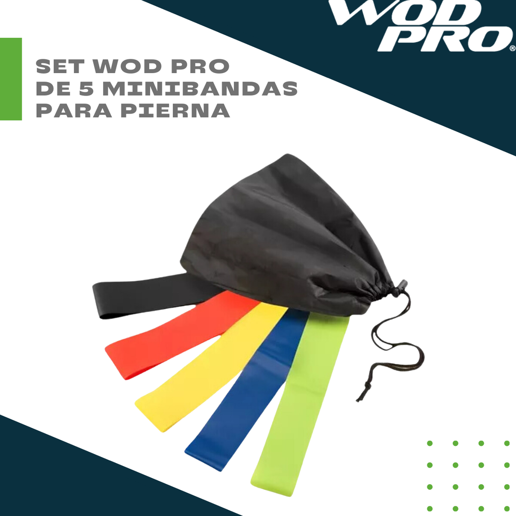 ​Set Wod Pro de 5 minibandas de liga para pierna