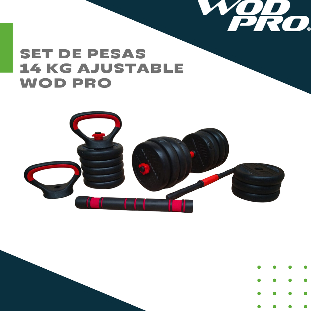 Set de pesas 14 kg ajustable Wod Pro