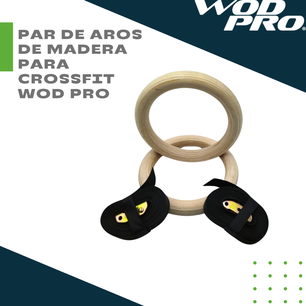 ​​​Par de Aros de Madera para Crossfit Wod Pro