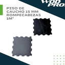 Piso de caucho 15 mm rompecabezas 1 m²