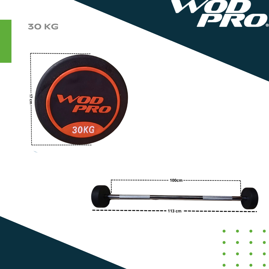 ​Set de 385 kg barras rectas con peso integrado Wod Pro