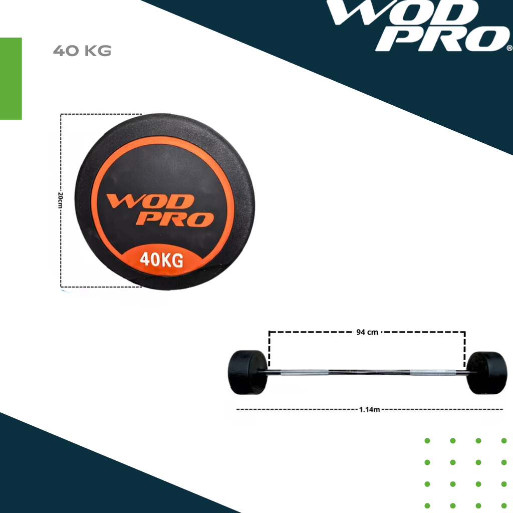​Set de 385 kg barras rectas con peso integrado Wod Pro